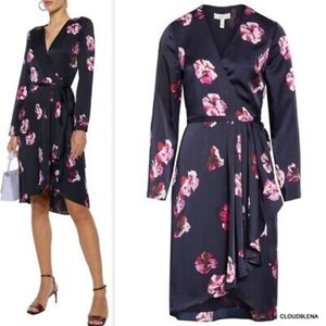 JOIE Floral Print Wrap Dress MILTONA In Midnight